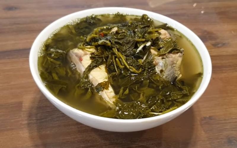 Canh rau sắn