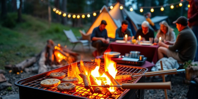 Tổ chức tiệc nướng BBQ cắm trại